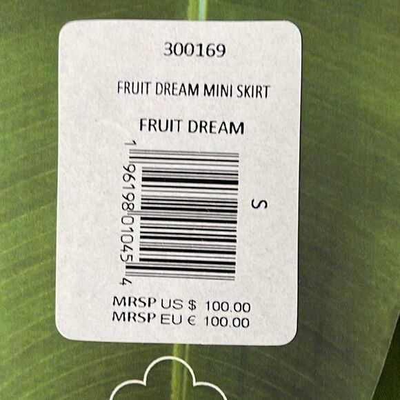 FARM Rio Fruit Dream Mini Skirt, NWT, size small, lined, side-zip - Picture 10 of 14
